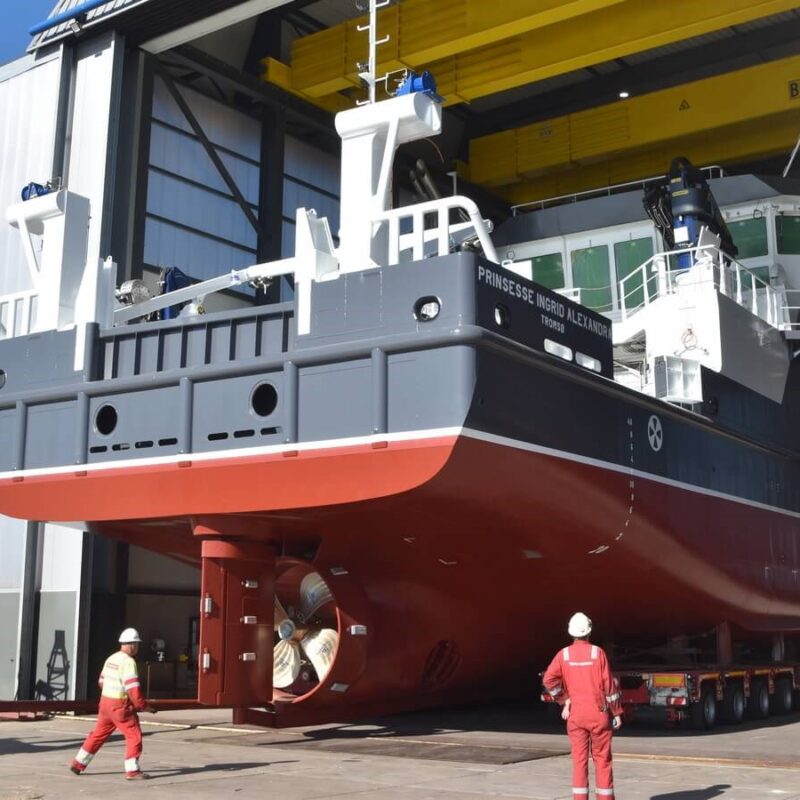 dmc, rudder, steering gear, roer, stuursystemen, damen marine components, rudder steering gear for coastal research vessel